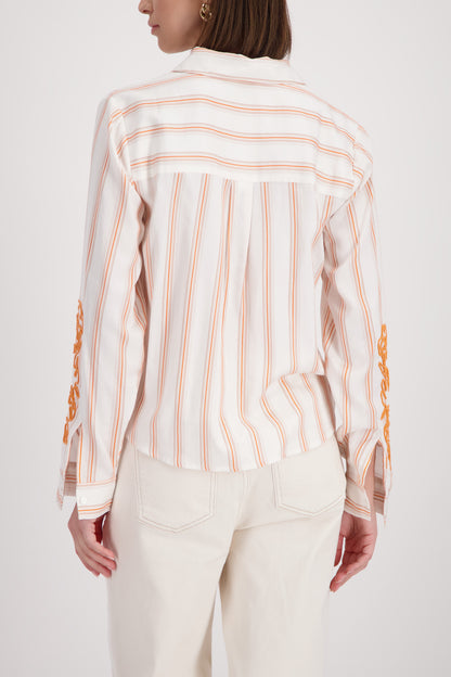 Monari Blouse Off-White Pattern 410249