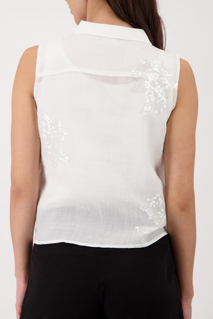 Monari Cream Blouse 410836
