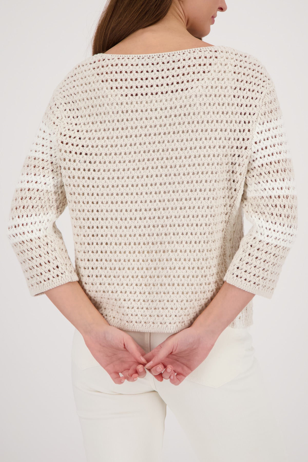 Monari Pullover Champagne Beige Pattern 410225