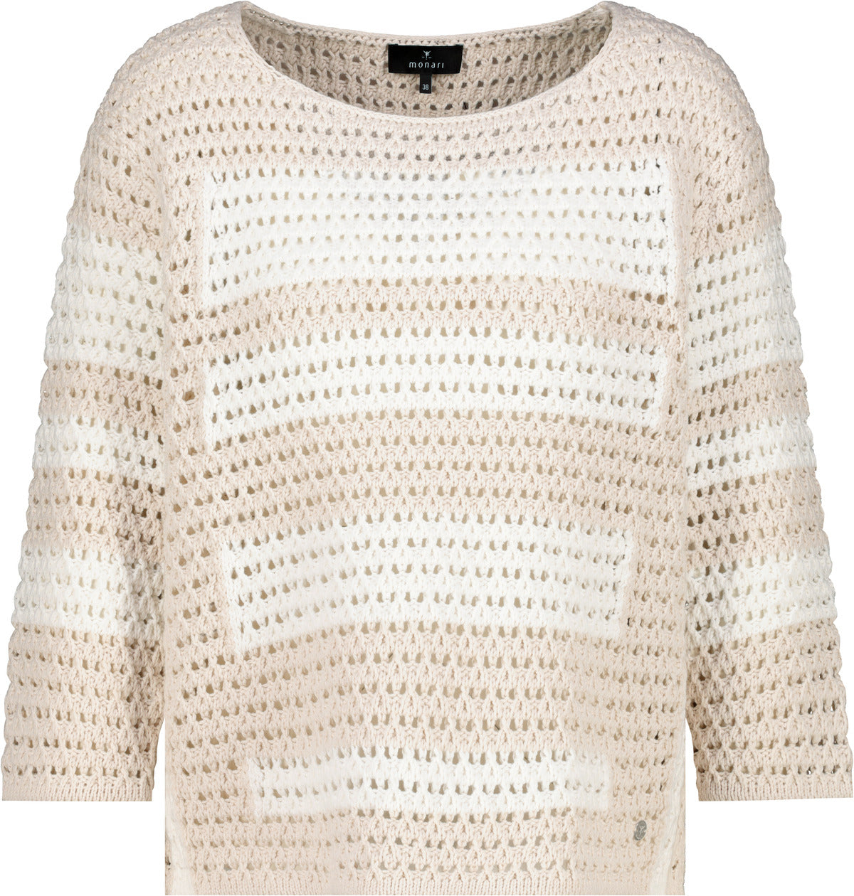 Monari Pullover Champagne Beige Pattern 410225
