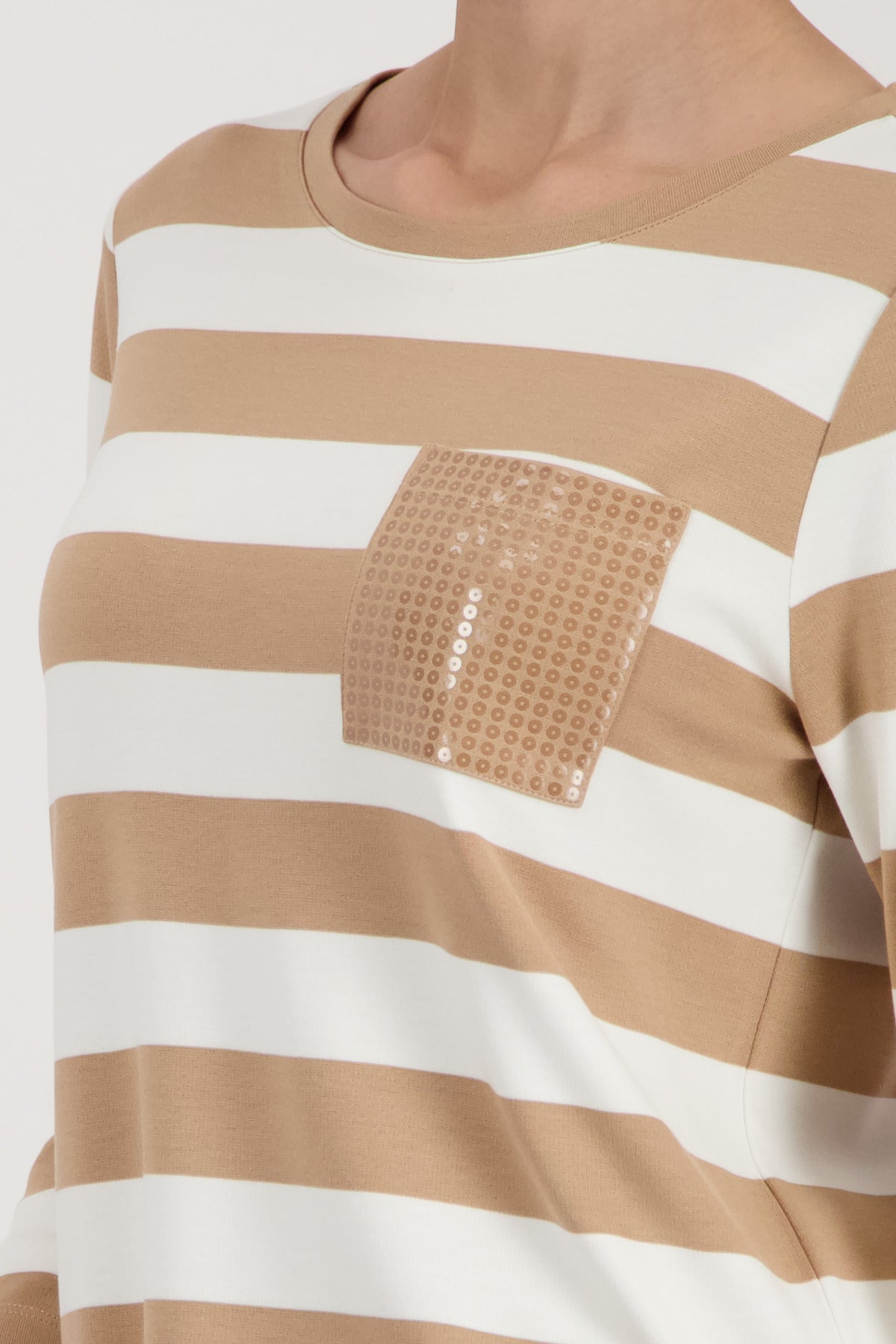 Monari T-Shirt Biscotti Striped 410146