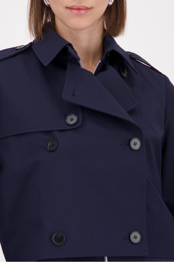 Monari Short Trench Coat Marine