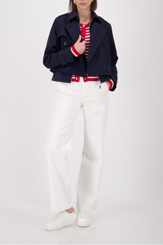 Monari Short Trench Coat Marine