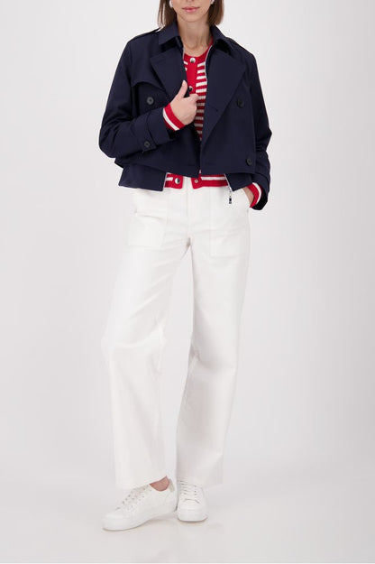Monari Short Trench Coat Marine