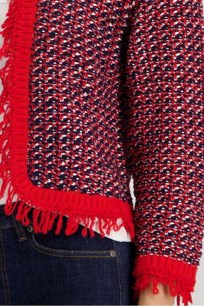 Monari Fringe Tweed Jacket