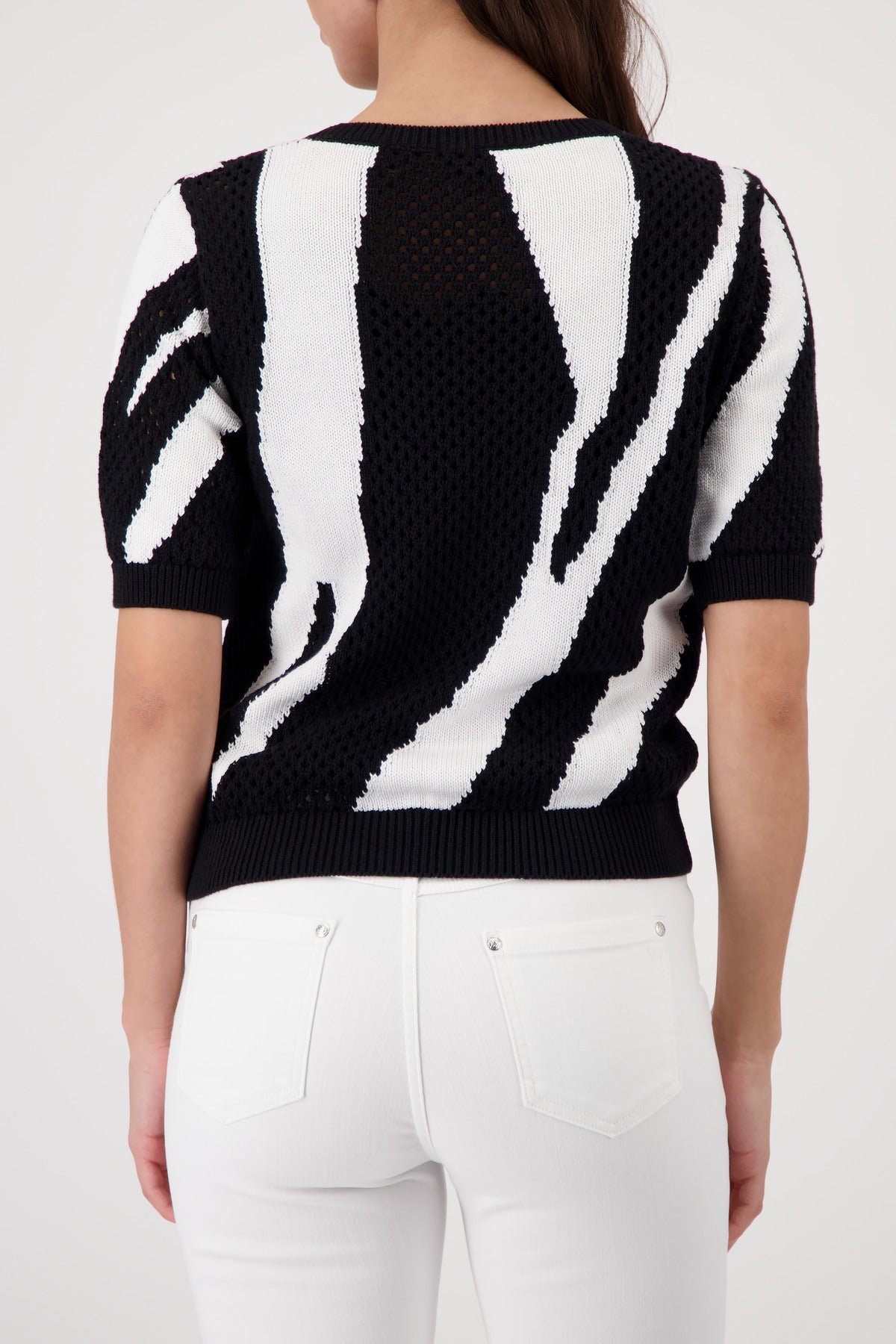 Monari Black Pattern Pullover 410909