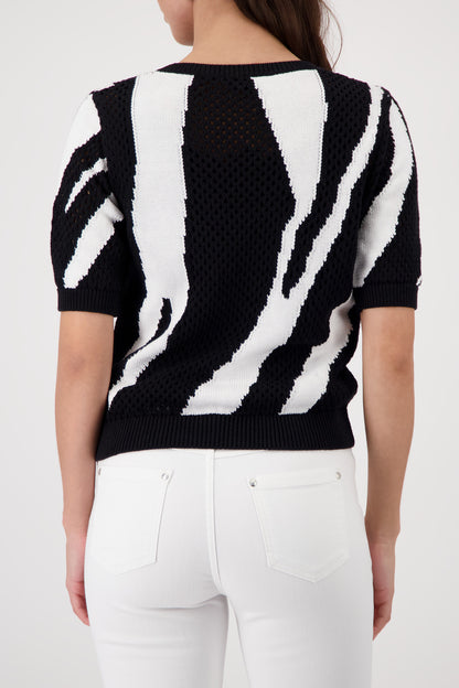 Monari Black Pattern Pullover 410909
