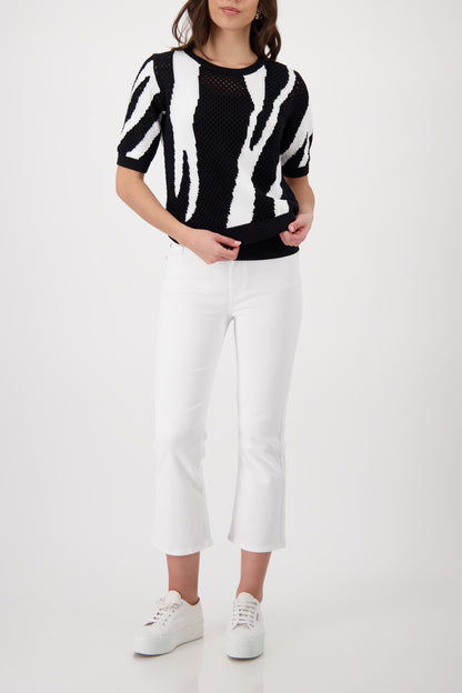 Monari Black Pattern Pullover 410909