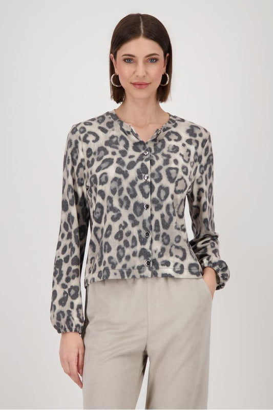 Monari Greige Pattern Jacket