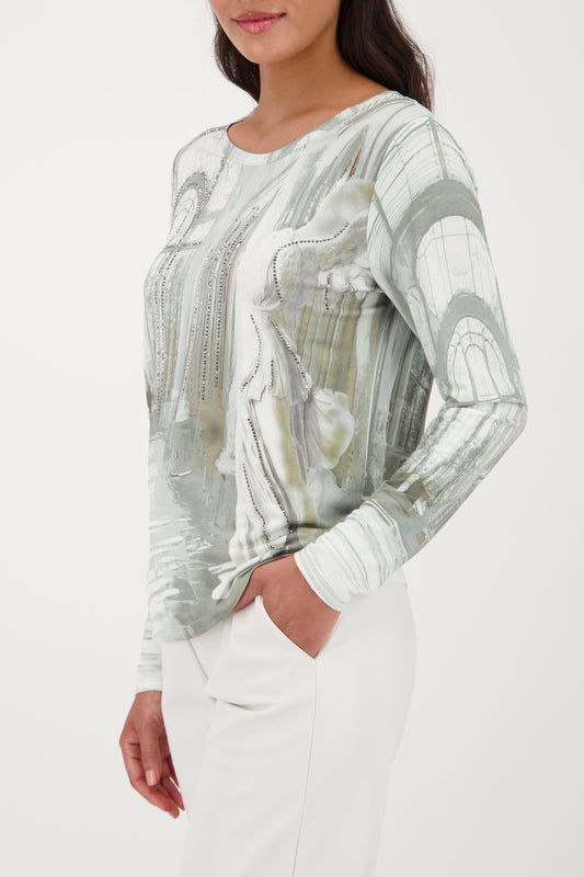 Monari T-Shirt Sage Pattern 809382