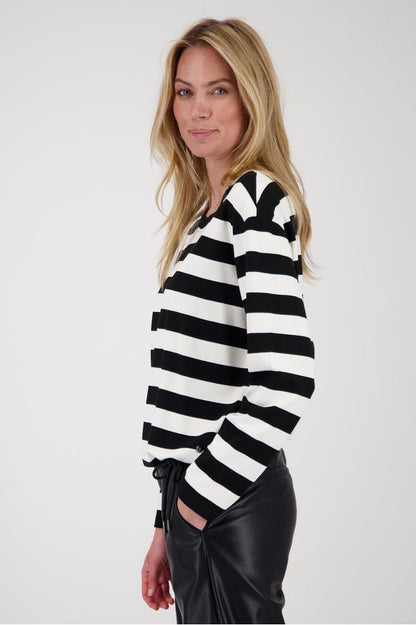 Monari Black Striped Sweater