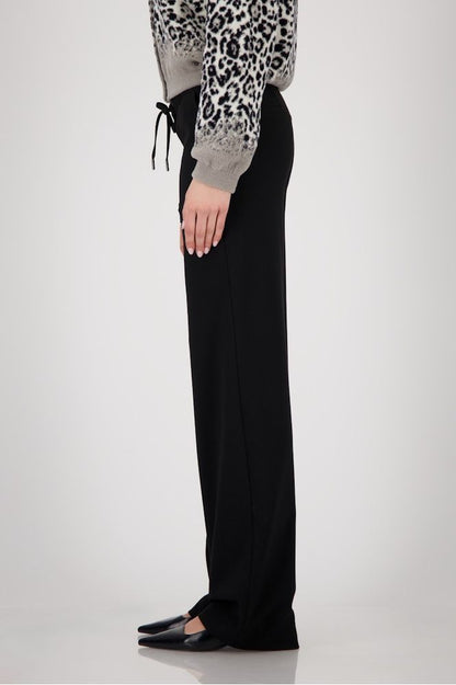 Monari Black Wide Leg Trousers