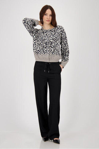 Monari Black Wide Leg Trousers