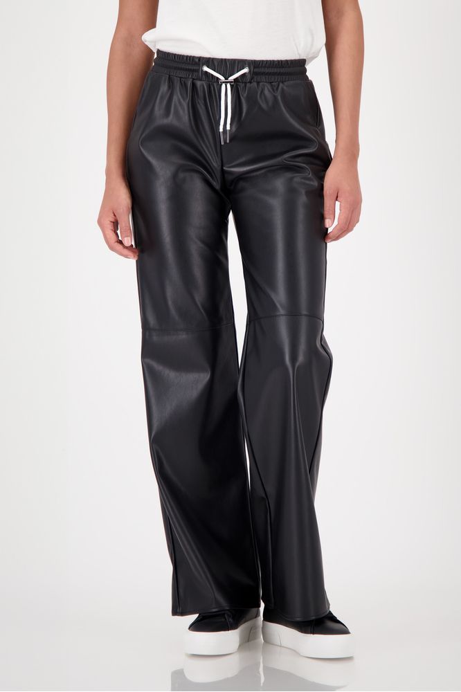 Monari Black Leather Look Trouser