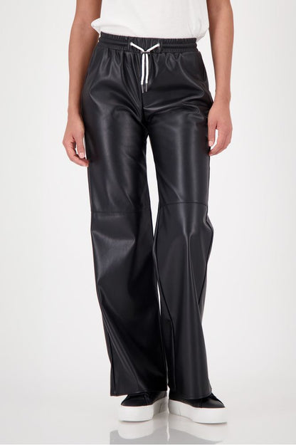 Monari Black Leather Look Trouser