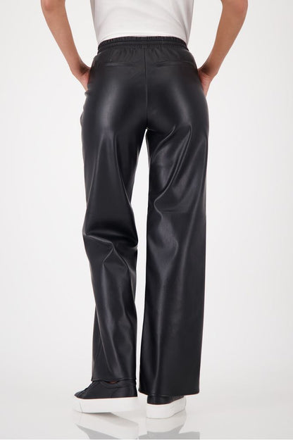 Monari Black Leather Look Trouser