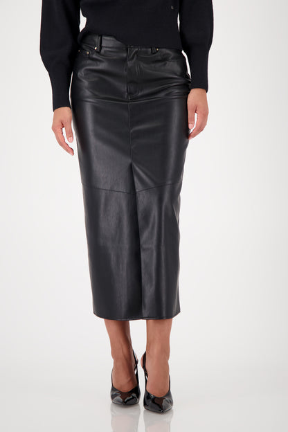 Monari Leather Look Skirt