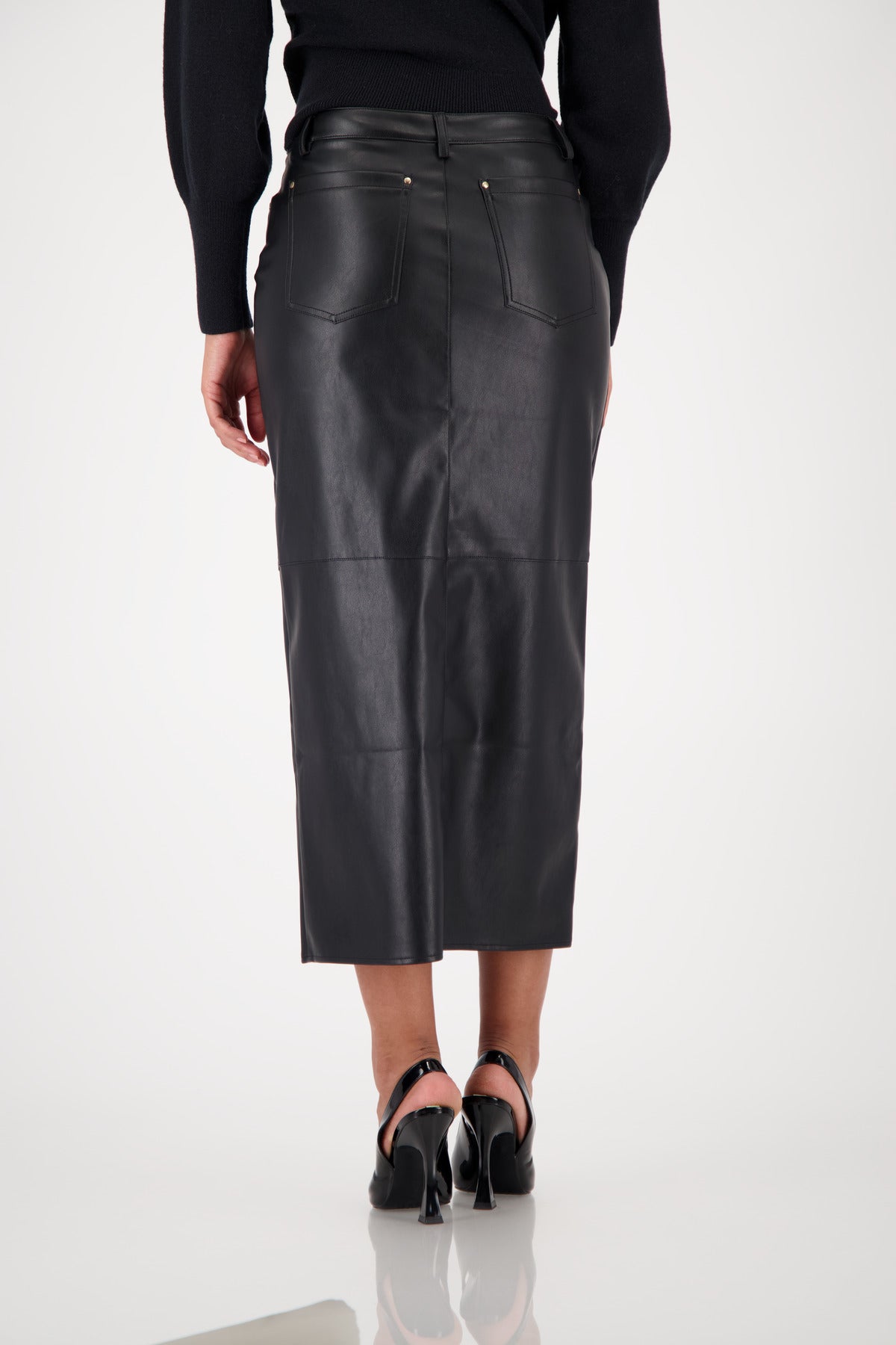 Monari Leather Look Skirt