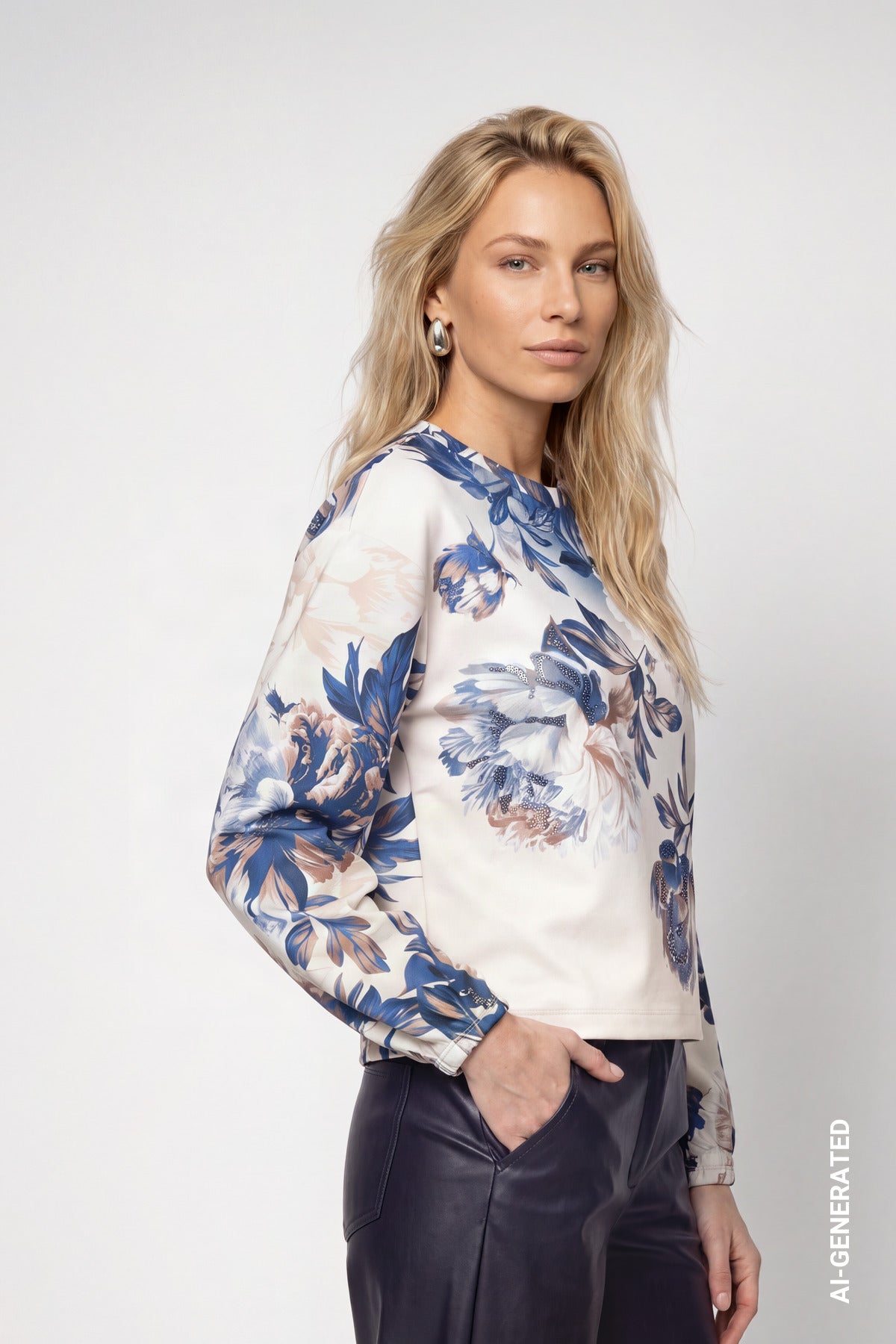 Monari Floral Pullover Crème Brûlée