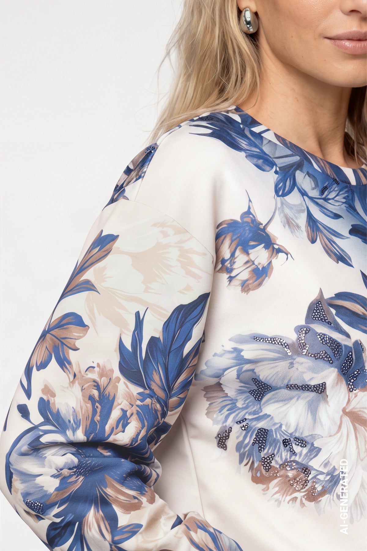 Monari Floral Pullover Crème Brûlée