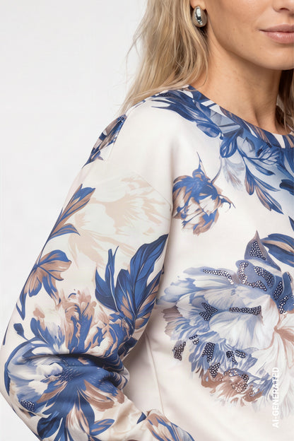 Monari Floral Pullover Crème Brûlée