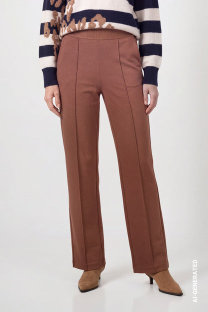 Monari Lettering Trousers Tiramisu