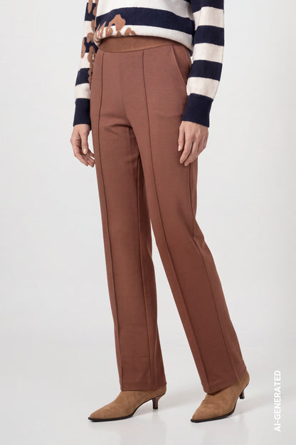 Monari Lettering Trousers Tiramisu