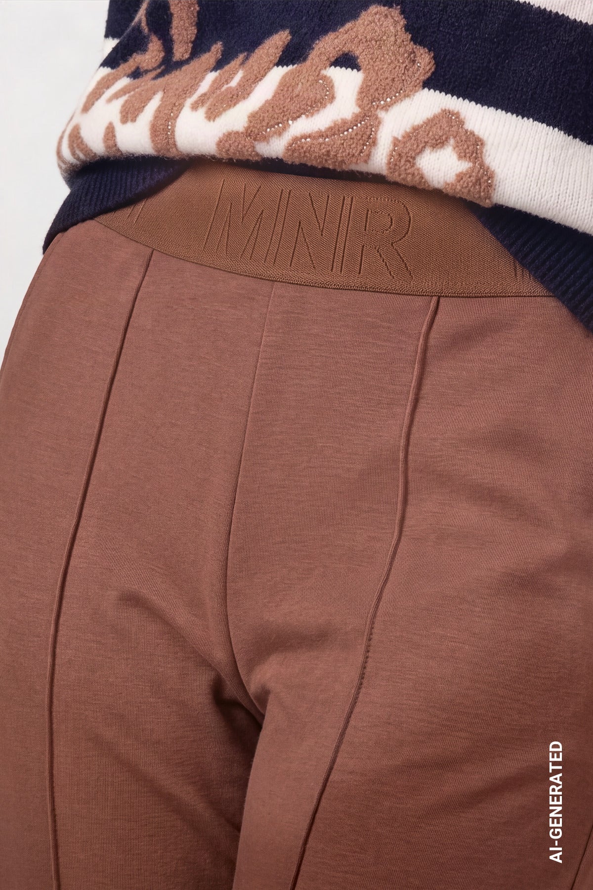 Monari Lettering Trousers Tiramisu