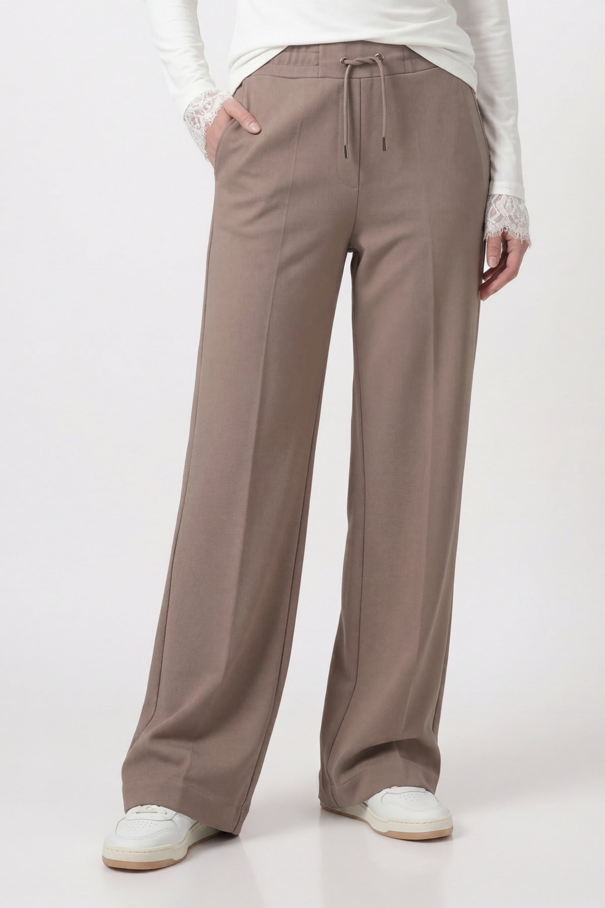 Monari Wide Leg Trousers Taupe