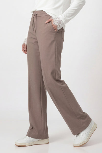 Monari Wide Leg Trousers Taupe
