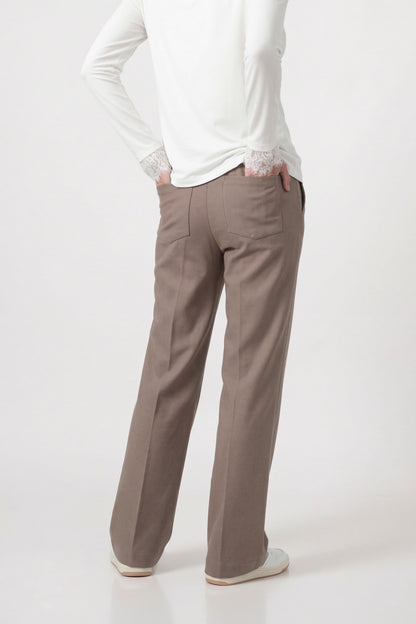 Monari Wide Leg Trousers Taupe