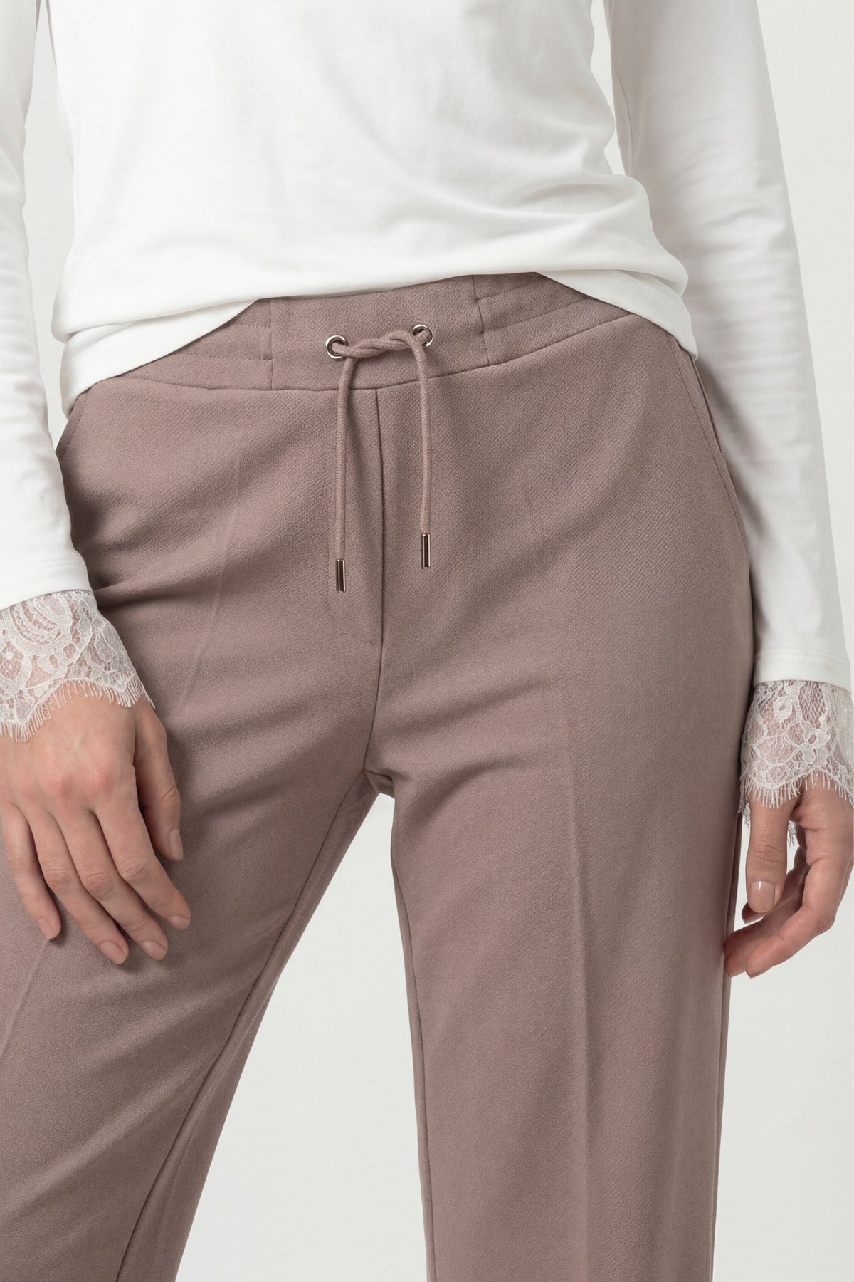 Monari Wide Leg Trousers Taupe