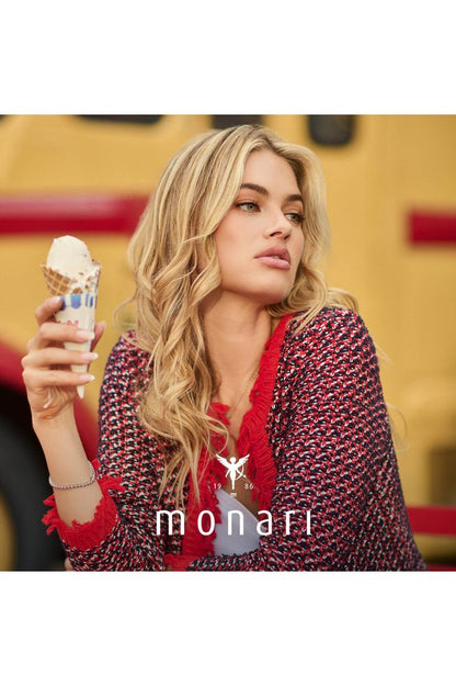 Monari Fringe Tweed Jacket
