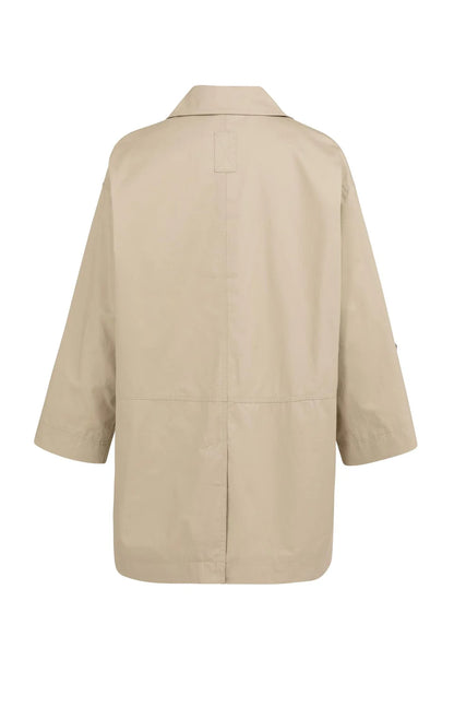 YAYA Oversized Cotton Jacket Sandstone Beige