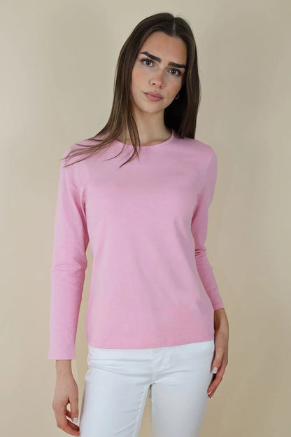 No2Moro Paris Long Sleeve T-Shirt Pink