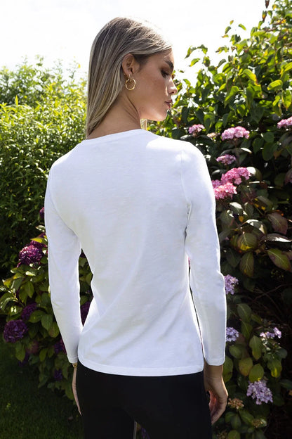 No2Moro Paris Long Sleeve T-Shirt White