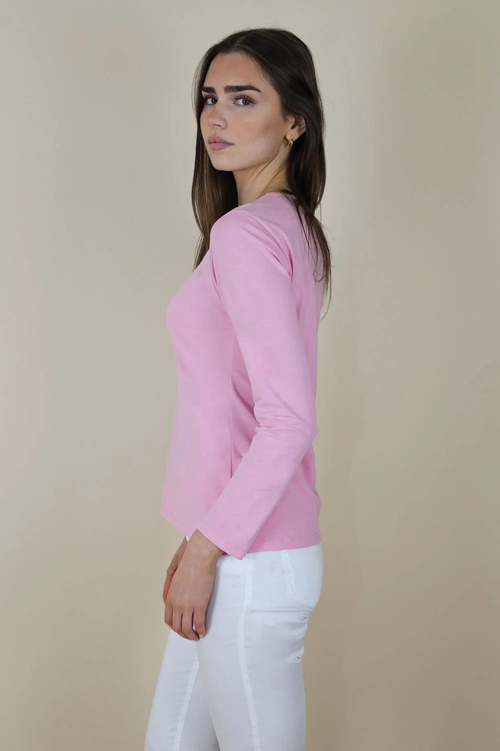 No2Moro Paris Long Sleeve T-Shirt Pink