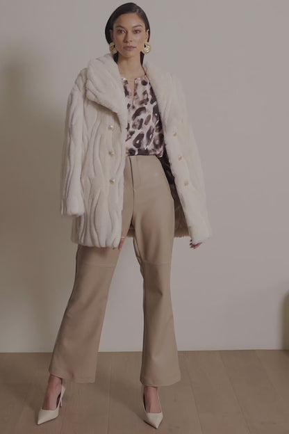 Joseph Ribkoff Satin Animal Top