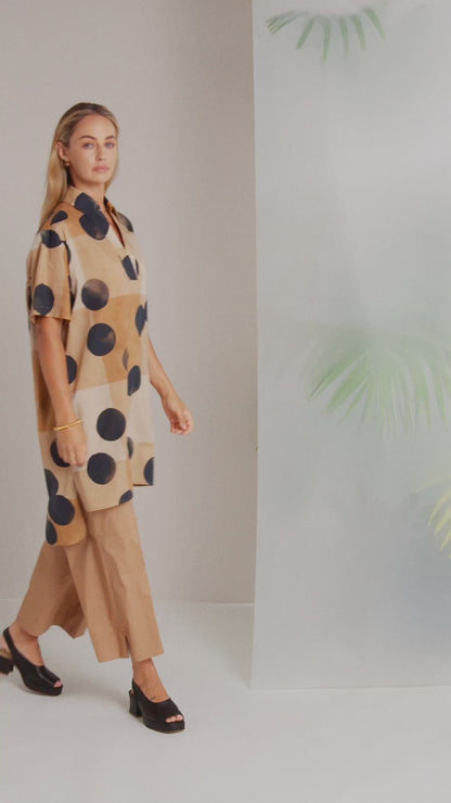 NAYA Spot Print Tunic Tan