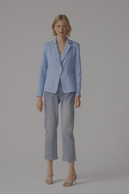 Joseph Ribkoff Boucle Sky Blue Blazer