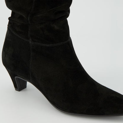 Paul Green Soft Suede Boots-Black