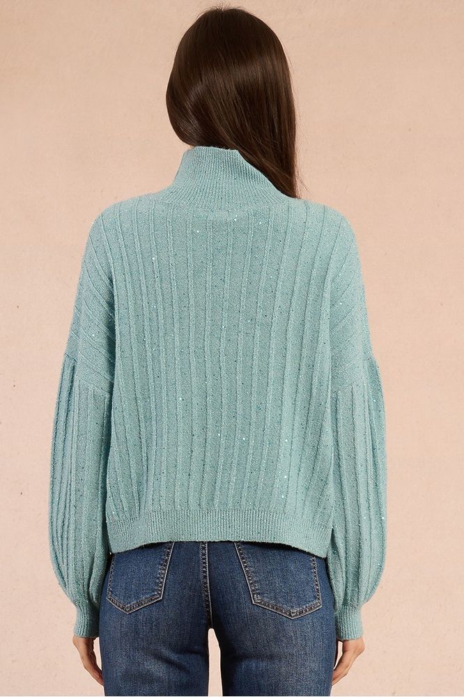Molly Bracken Aqua Blue Knitted Sweater