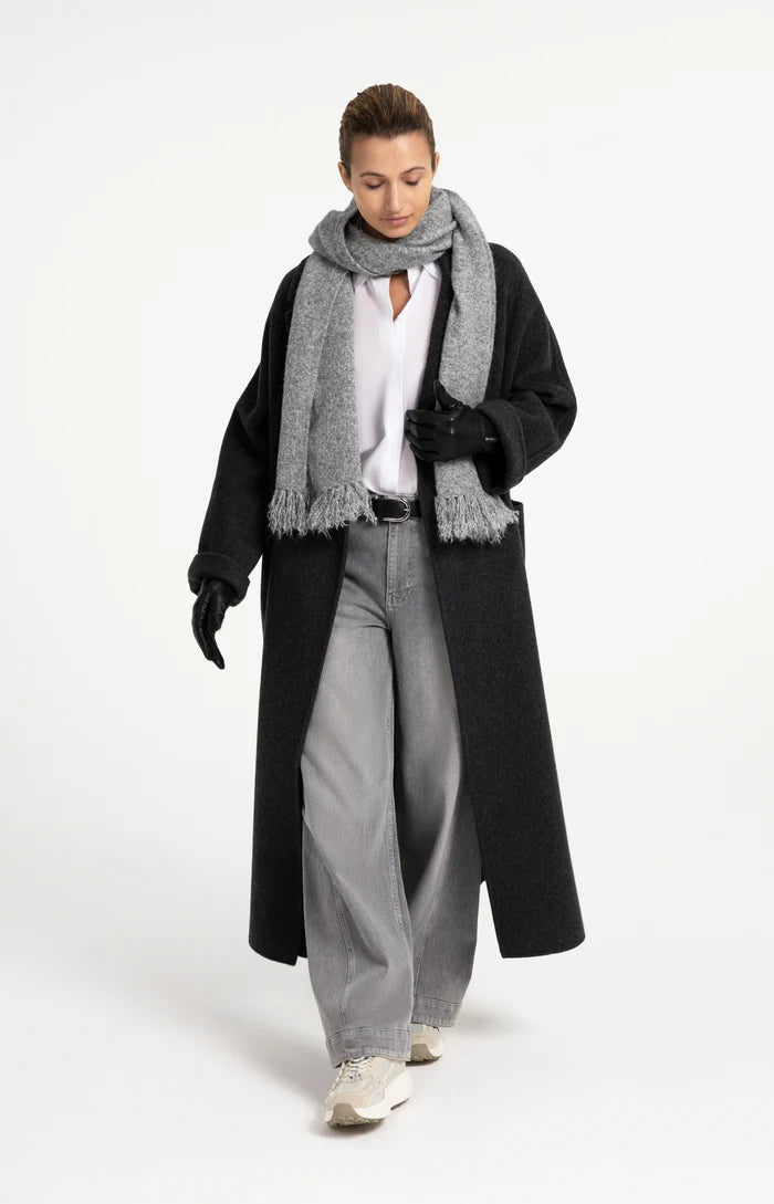 YAYA Soft Scarf - Medium Grey Melange