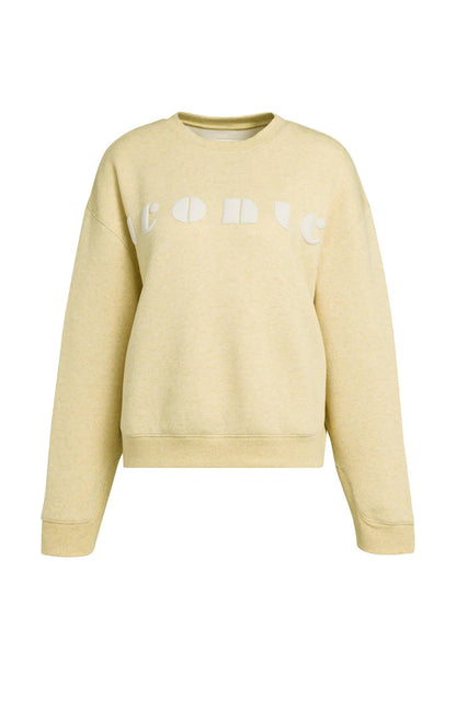 YAYA Iconic Artwork Soft Sweat Reed Yellow Melange