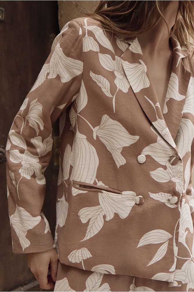 Molly Bracken Straight Print Blazer