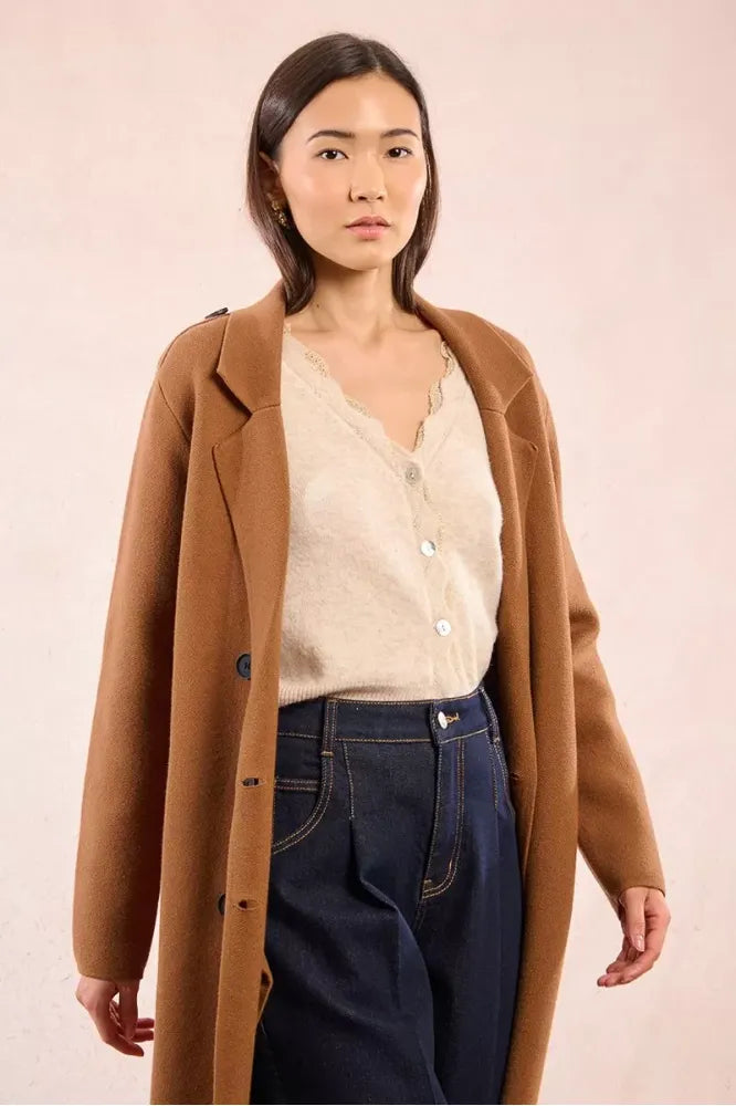 Molly Bracken Camel Straight Coat