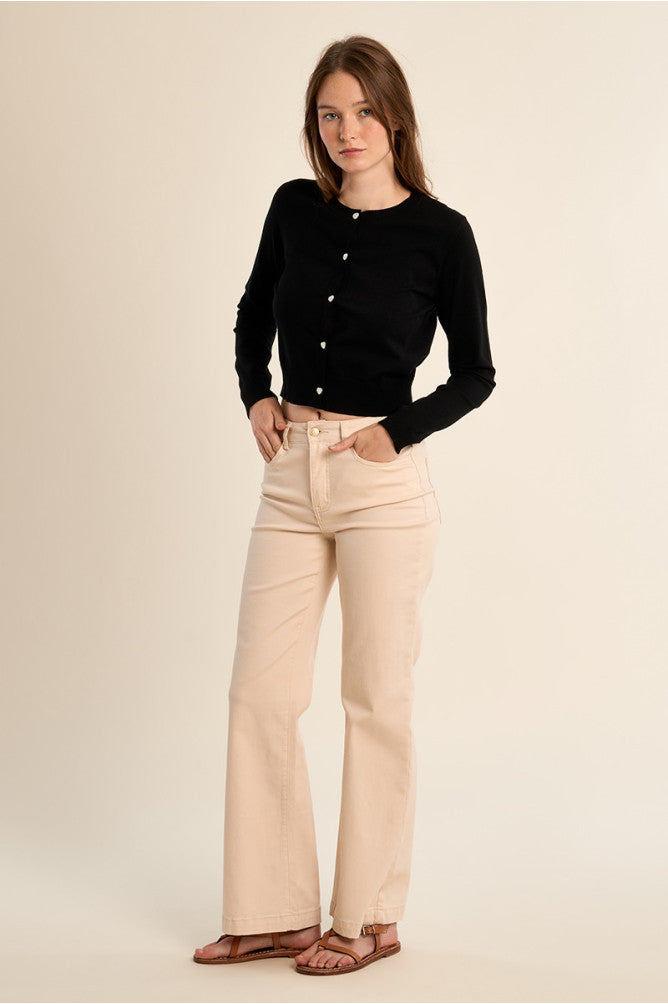Molly Bracken Straight Trousers Cream