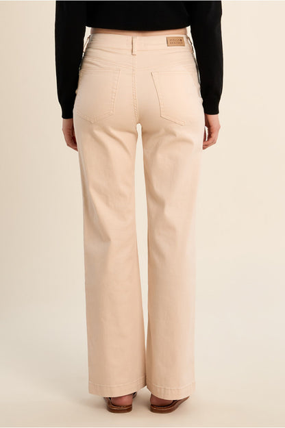 Molly Bracken Straight Trousers Cream
