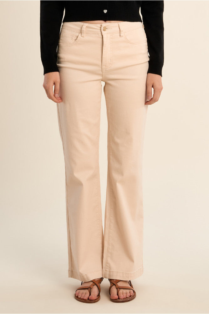Molly Bracken Straight Trousers Cream