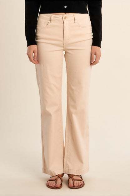 Molly Bracken Straight Trousers Cream